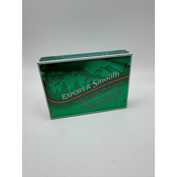 MacDonald Export A Smooth Tobacco Metal Cigarette Tin slide in Green Color Empty - Picture 2 of 6